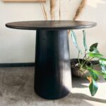 90 cm Mesa Circular Negra