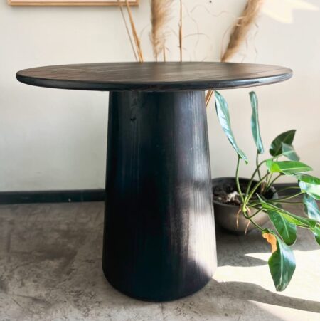 90 cm Mesa Circular Negra