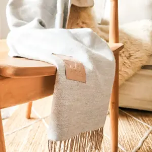 Manta Alpaca Gris Claro