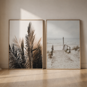 Conjunto Cuadros Canvas Playa-Palmera