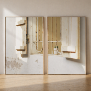 Conjunto Cuadros Canvas Ventana